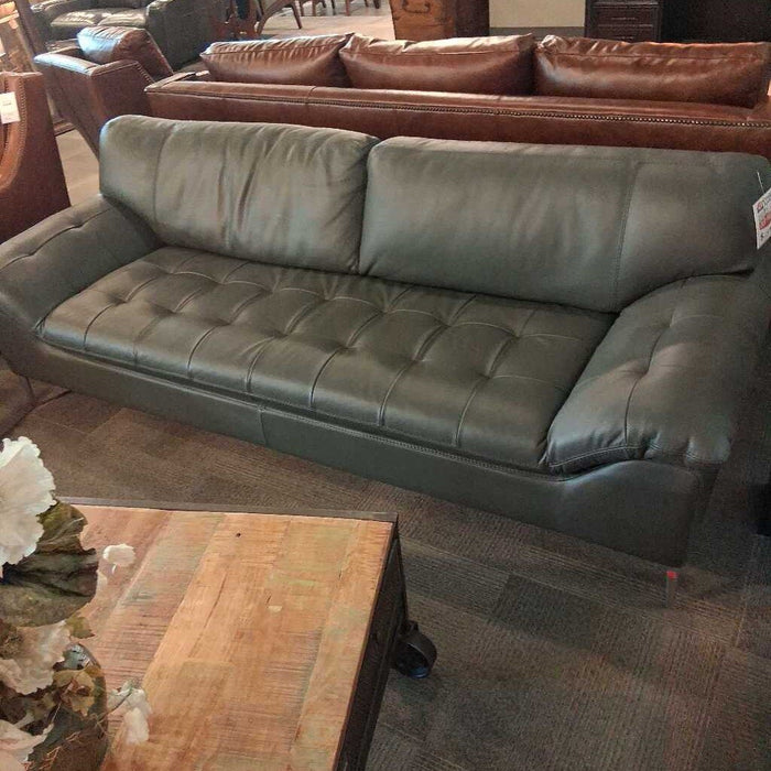 Scan.Des. "Bellini" Gray Leather Sofa
