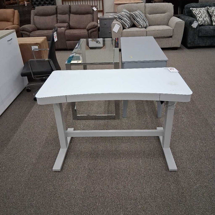 White Adjustable Desk