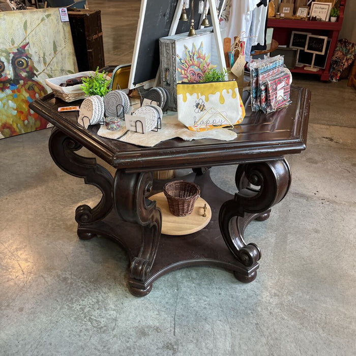 Dark Wood Round Table