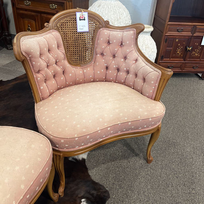 Vintage French Tufted Arm Chair