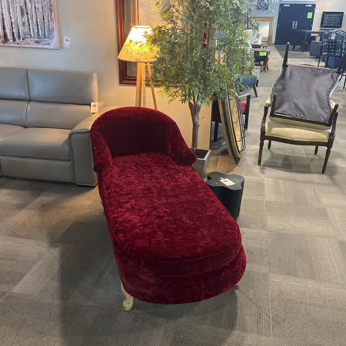 Red Velvet Fainting Couch