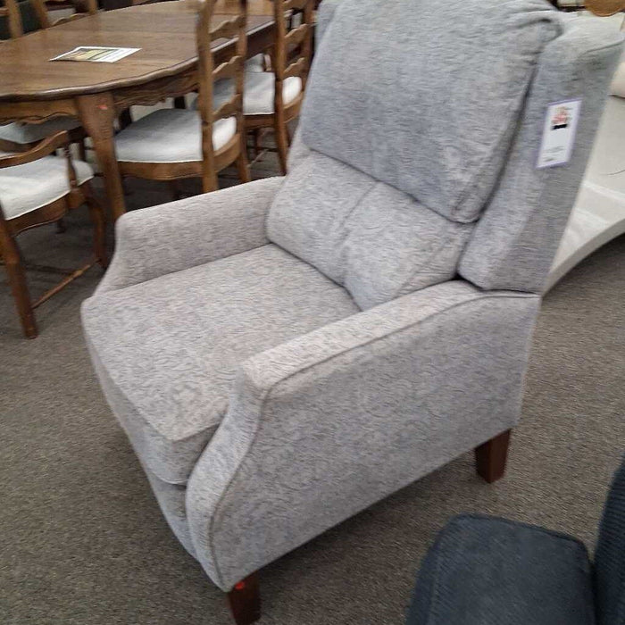 Gray Pattern Pushback Recliner