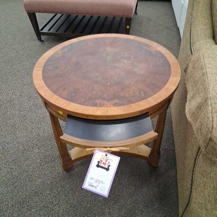 Burl Wood Drexel End Table