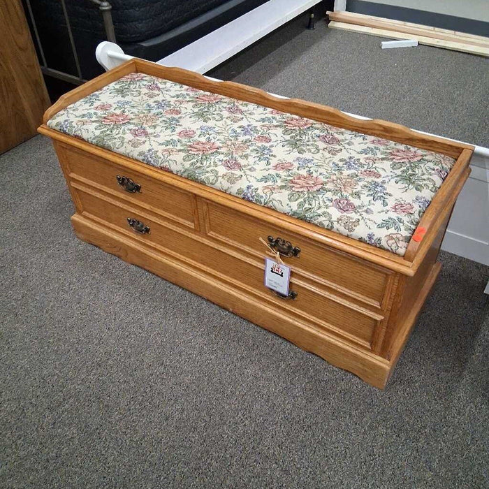 Cedar Hope Chest w/ Floral Cushion