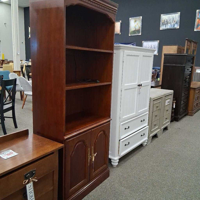 Hooker Cherry Shelf w/ Cabinet