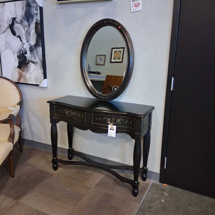 Black Entry Table w/ Mirror