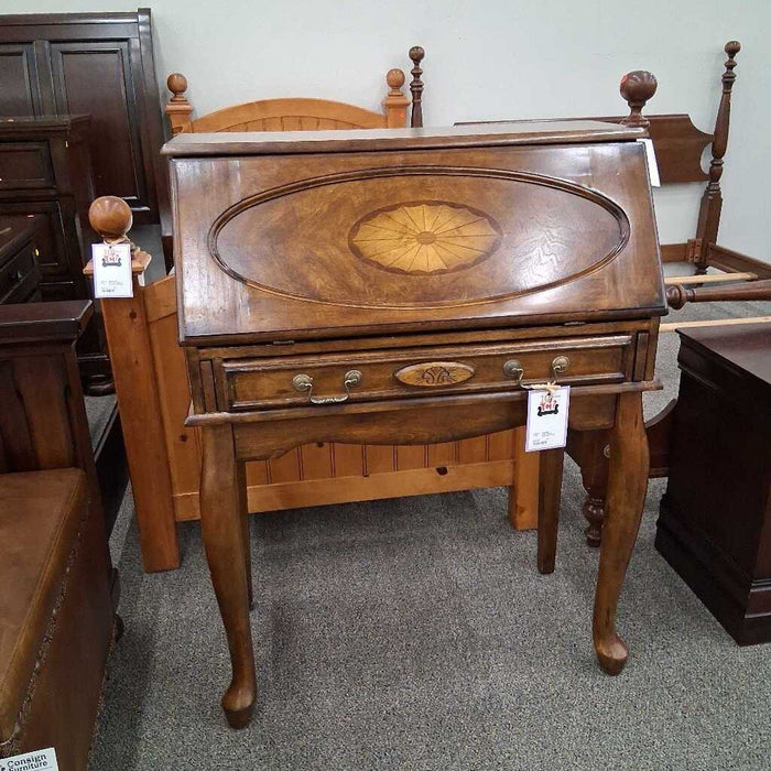 Dark Wood Secretary Desk