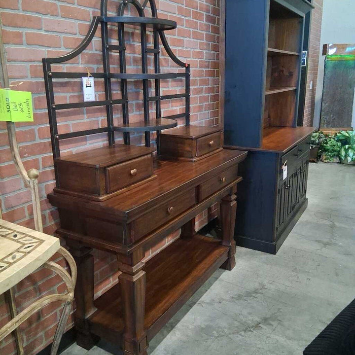 Dark Wood 2 Pc. Hutch