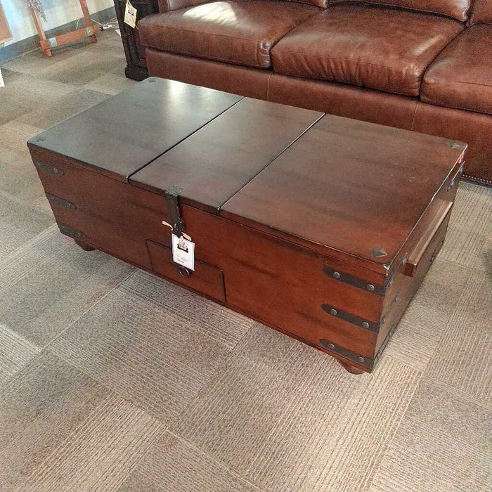 Dark Wood Storage Coffee Table