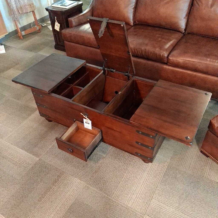 Dark Wood Storage Coffee Table
