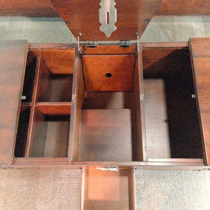 Dark Wood Storage Coffee Table