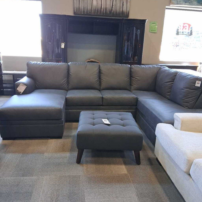 2 pc grey sectional with Chaise