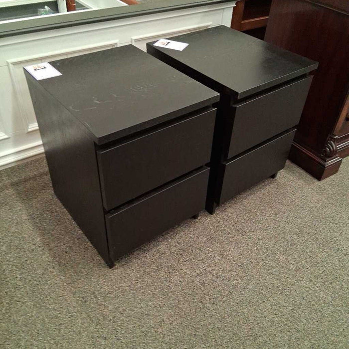 Black 2 Dwr Nightstand