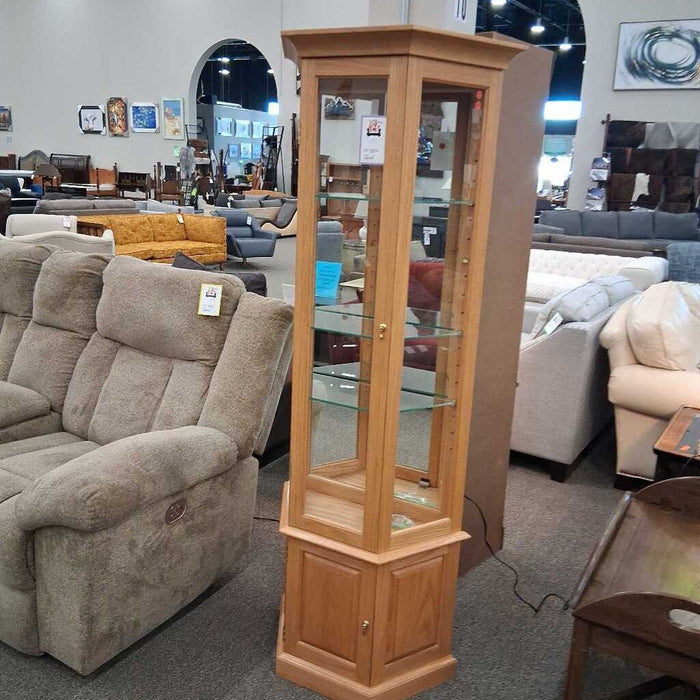 Light Oak Curio Cabinet