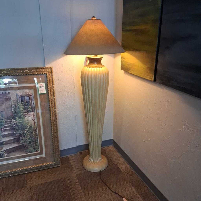 Tan Ceramic Floor Lamp