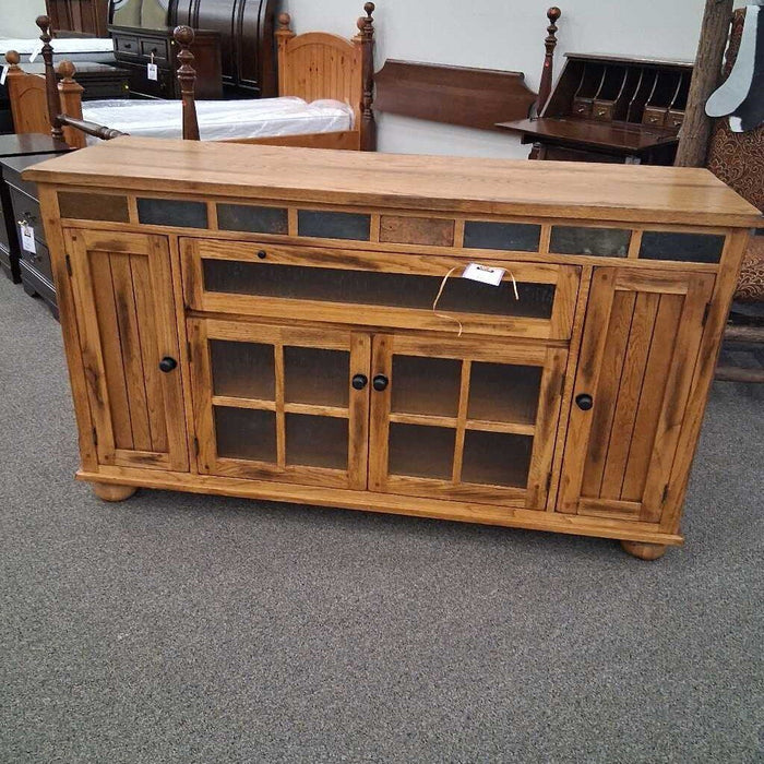 Lg. Slate Accent Oak TV Console