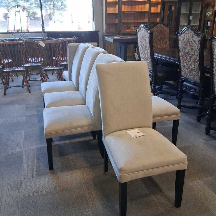 Set of 8 Hekman Gray Fabric Chairs