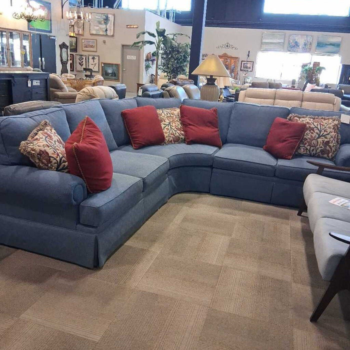 Henredon 3pc. Blue Sectional