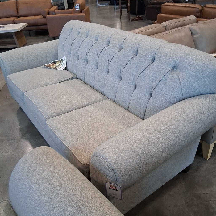 England Gray Tufted Sofa