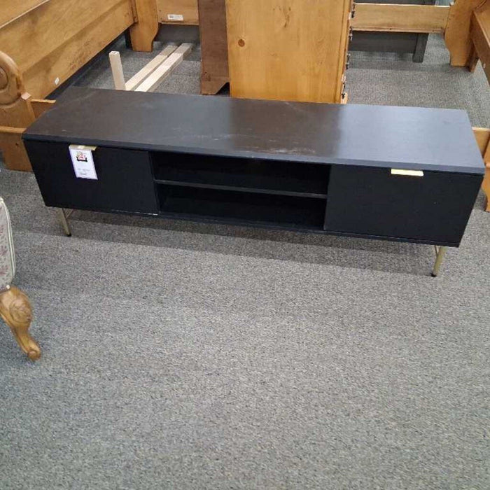 Black Low Media Console