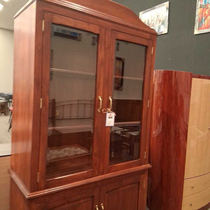 Custom 2 Pc Wood Display Hutch