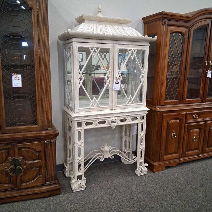 White 2pc. Display Cabinet