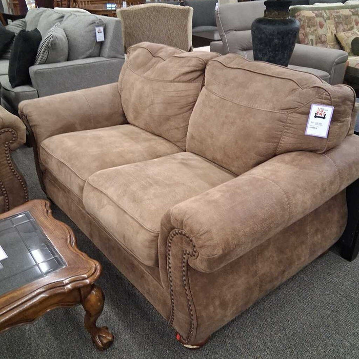 Ashley Brown Fabric Loveseat