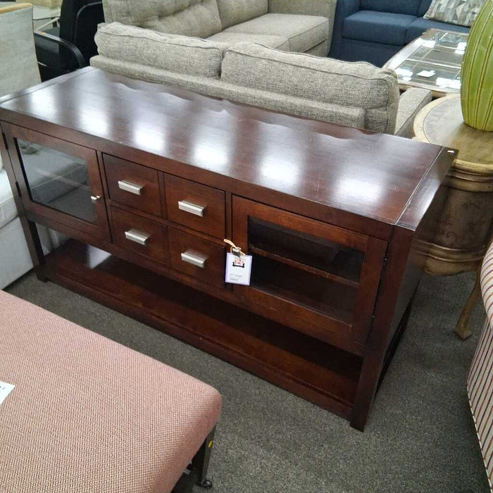 Lg. Dark Wood TV Console