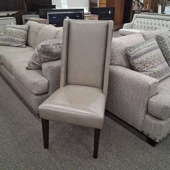 West Elm Taupe High-back Chair