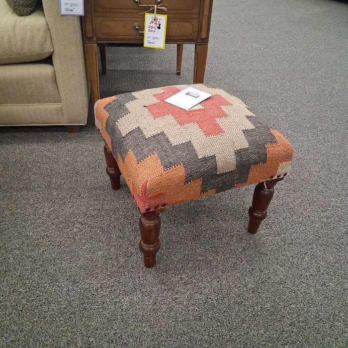 Southwest Pattern Upholstered Stool