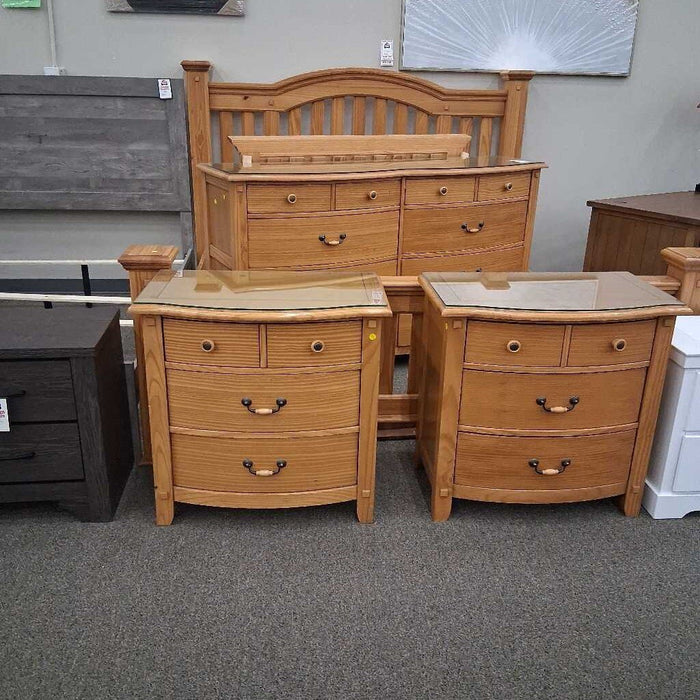 5pc Oak Cal King Bedroom Set
