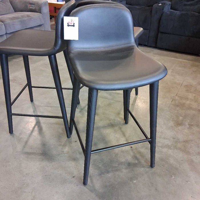 Set of 3 Italian Black Barstools