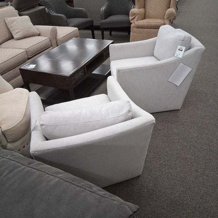 Gray Swivel Accent Chair