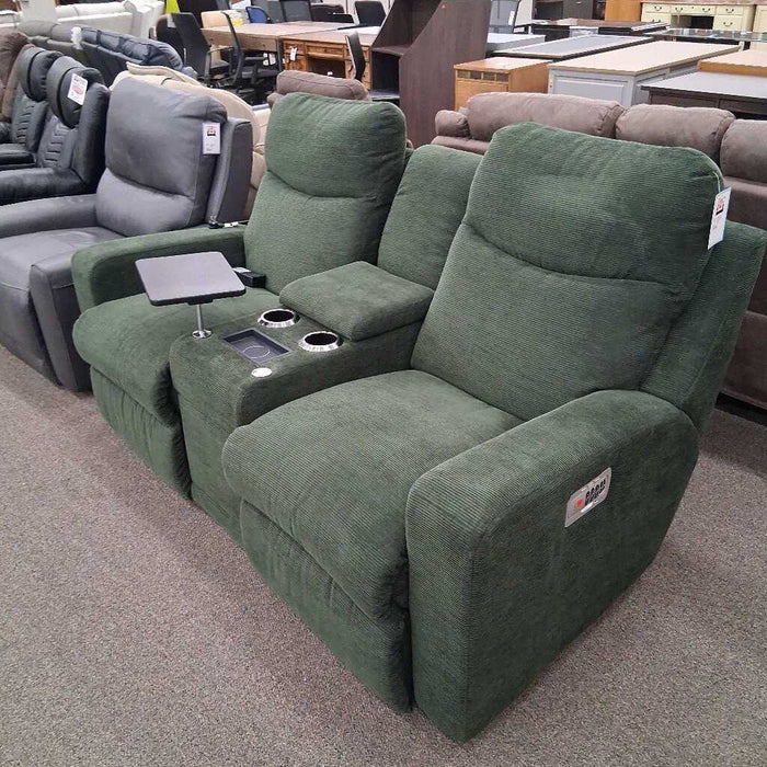 Forest Green LaZboy Pwr Rec Loveseat