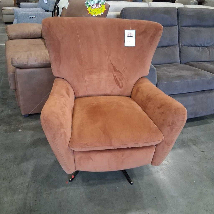 Pottery Barn "Wells" Salmon Swivel Chair