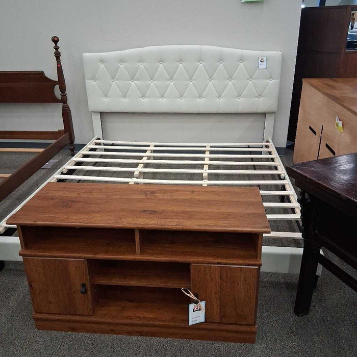 E.K Cream Fabric Bed Frame