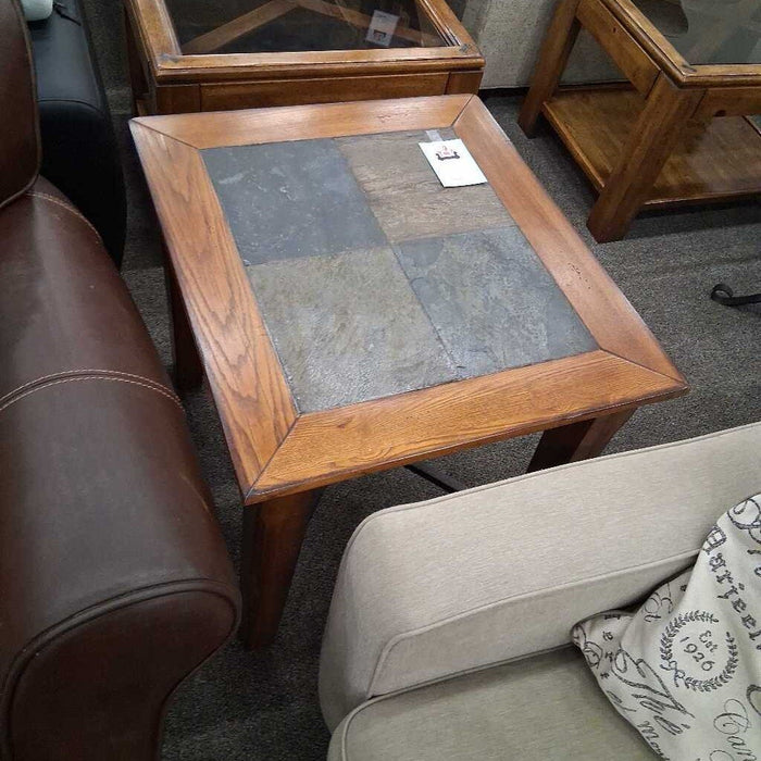 Stone Top Side Table