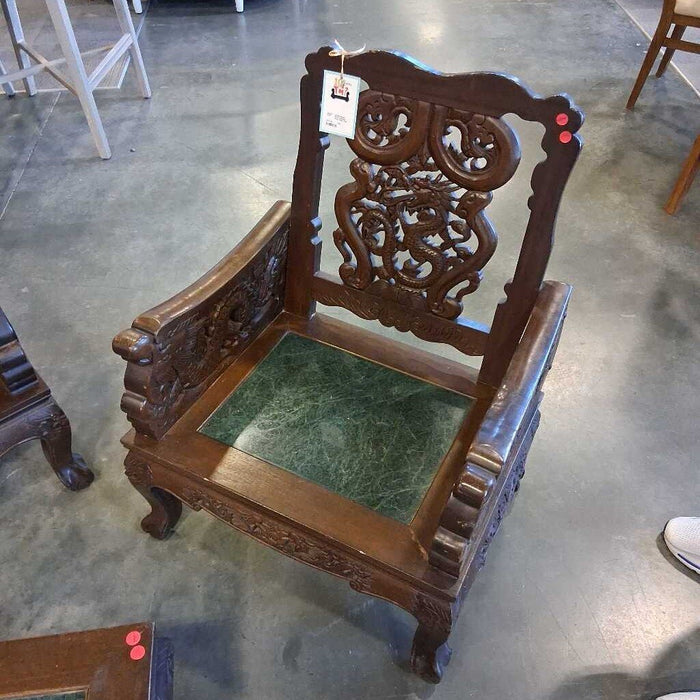 Wood & Marble Asian Style Chair