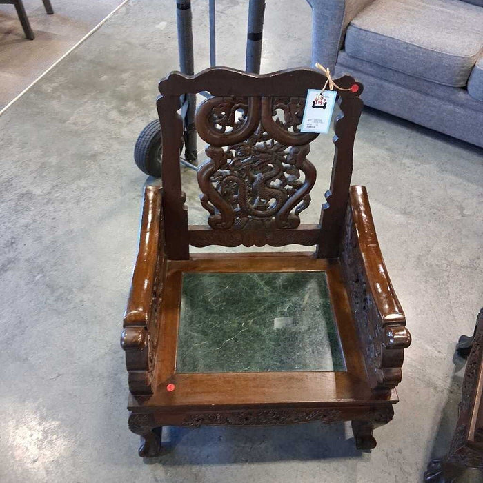 Wood & Marble Asian Style Chair