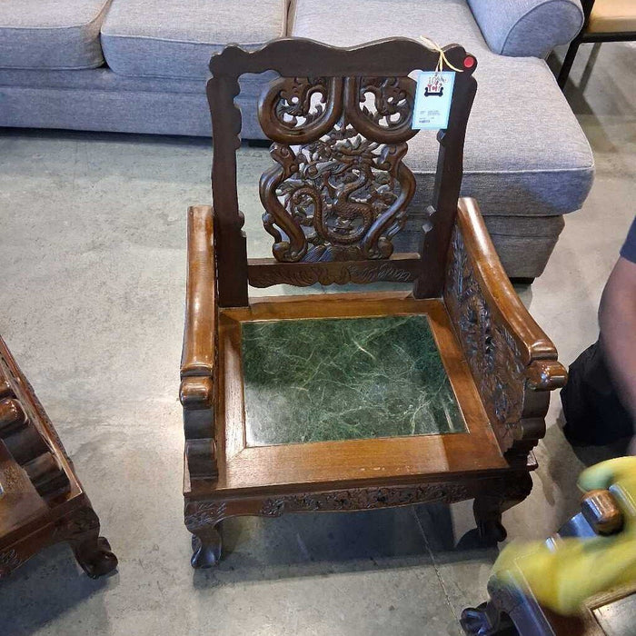 Wood & Marble Asian Style Chair