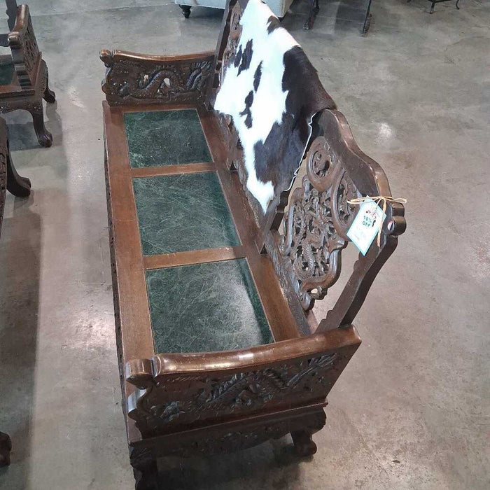 Wood & Marble Asian Style Sofa