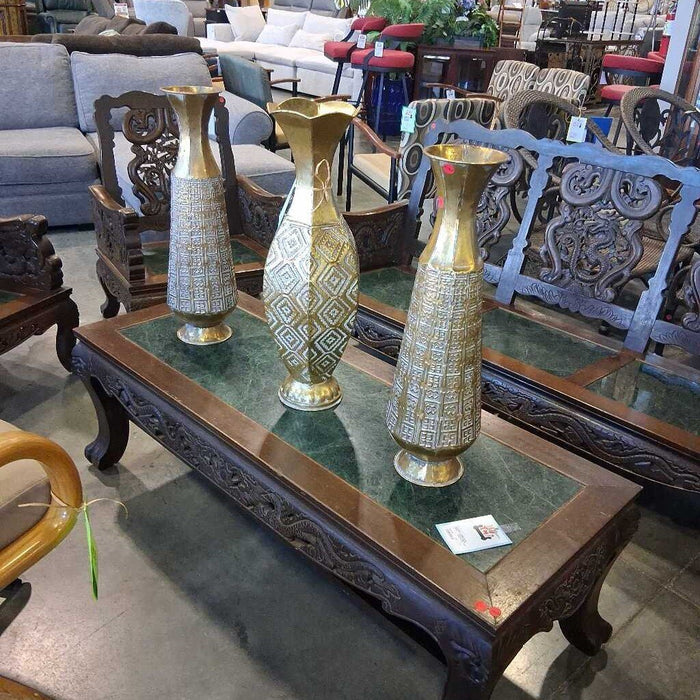 Set of 3 of Metalic Vases