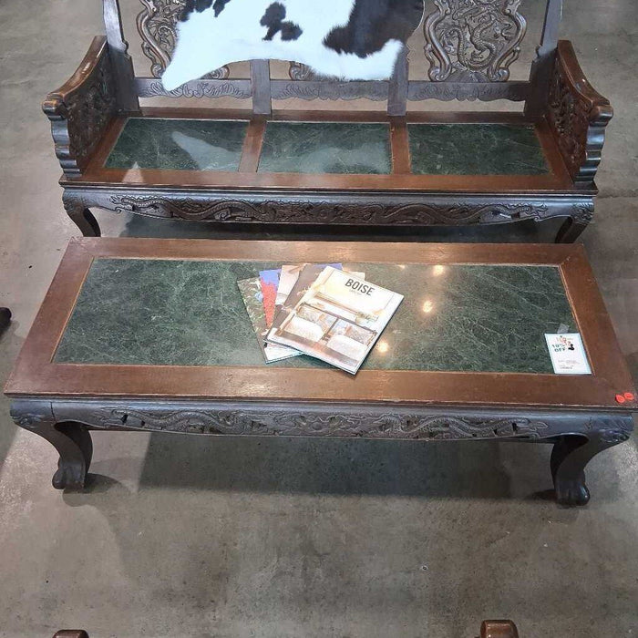 Wood & Marble Asian Coffee Table