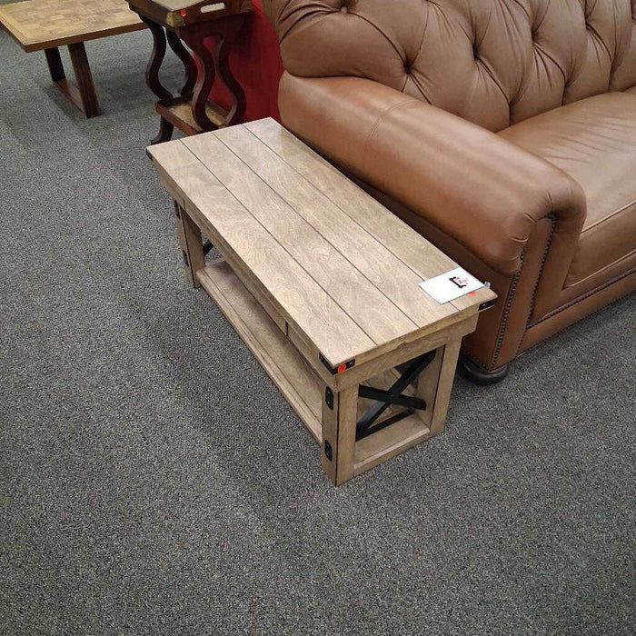 Small Brown Entry Bench