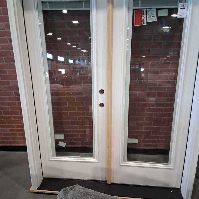 Primed French Doors w/ Sealed Blinds