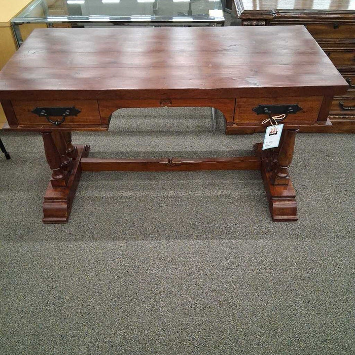 Rustic Dark Wood Desk
