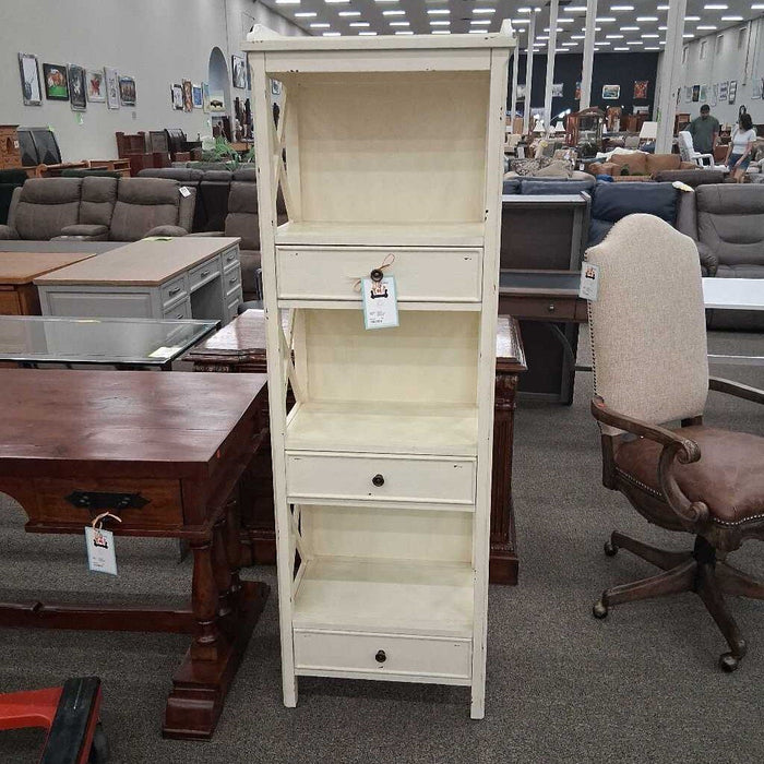 White 3 Dwr Bookshelf