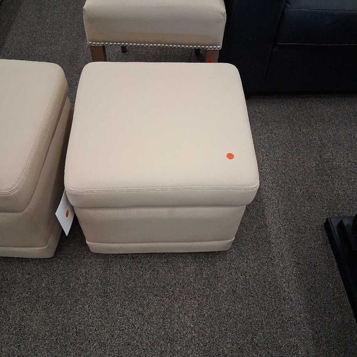 Beige Storage Ottoman