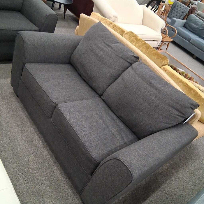 Gray Fabric Loveseat
