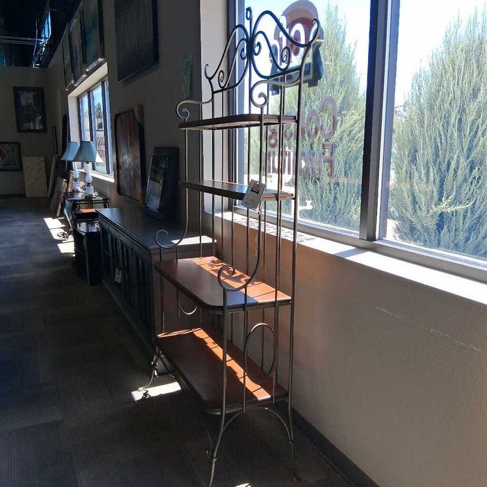 Wood & Metal Bakers Rack